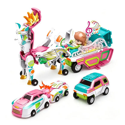 🔥Last Day 50% OFF - 🚗💥 2-in-1 Magnetic Transforming Dragon Car Toy – Racing Car Set