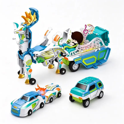 🔥Last Day 50% OFF - 🚗💥 2-in-1 Magnetic Transforming Dragon Car Toy – Racing Car Set