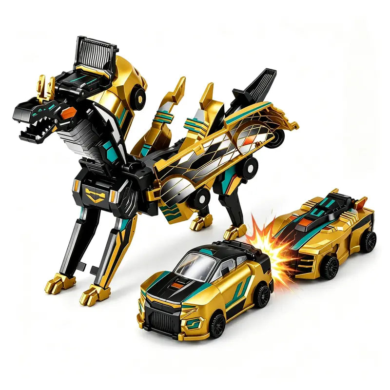 🔥Last Day 50% OFF - 🚗💥 2-in-1 Magnetic Transforming Dragon Car Toy – Racing Car Set