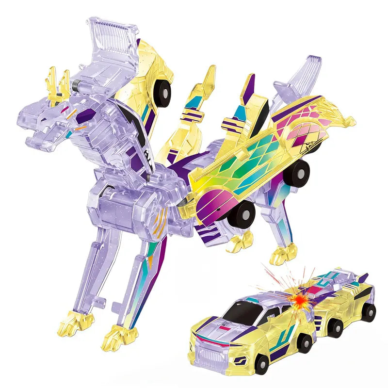 🔥Last Day 50% OFF - 🚗💥 2-in-1 Magnetic Transforming Dragon Car Toy – Racing Car Set
