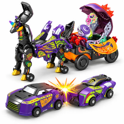 🔥Last Day 50% OFF - 🚗💥 2-in-1 Magnetic Transforming Dragon Car Toy – Racing Car Set