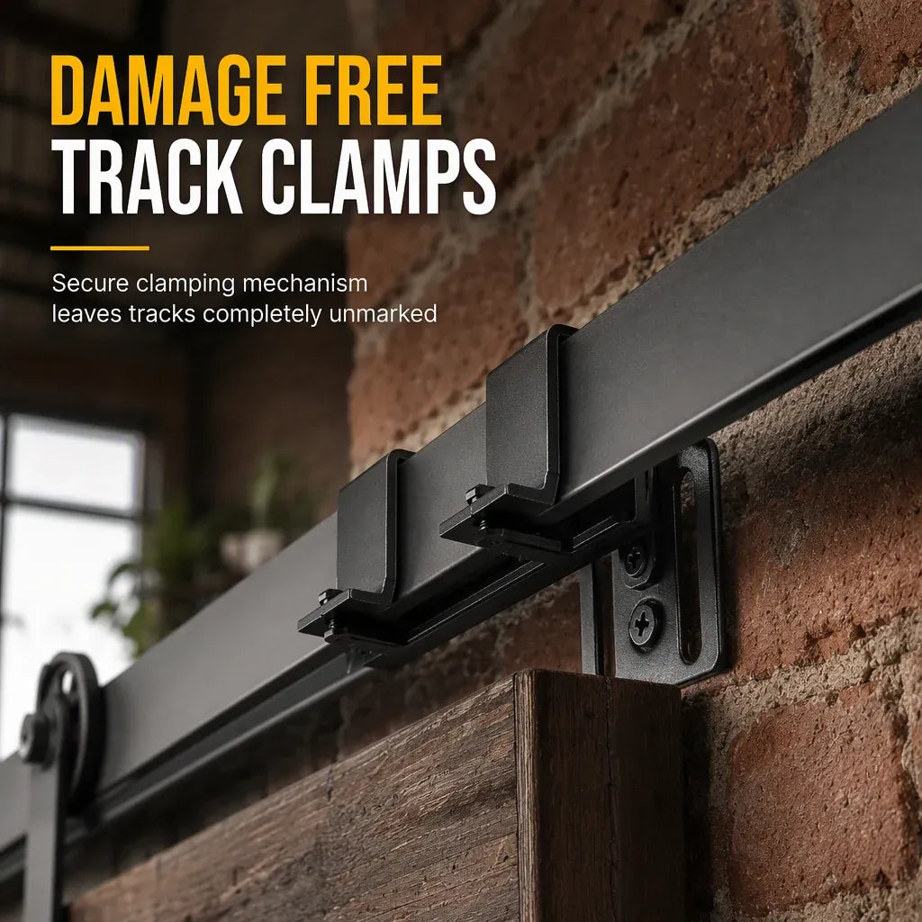 ⏰Limited Stock 50% OFF - 🚪🔇 Sliding Barn Door Soft Close Mechanism POM Material Track Buffer Damper Kit with No-Drill Installation