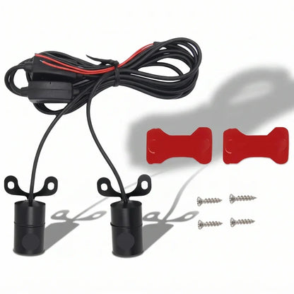 🏍️ IP67 Waterproof & Dustproof Angel Wing Motorcycle LED Projector Lights (1 Pair)