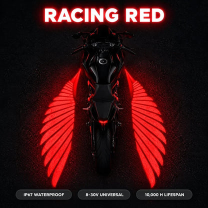 🏍️ IP67 Waterproof & Dustproof Angel Wing Motorcycle LED Projector Lights (1 Pair)