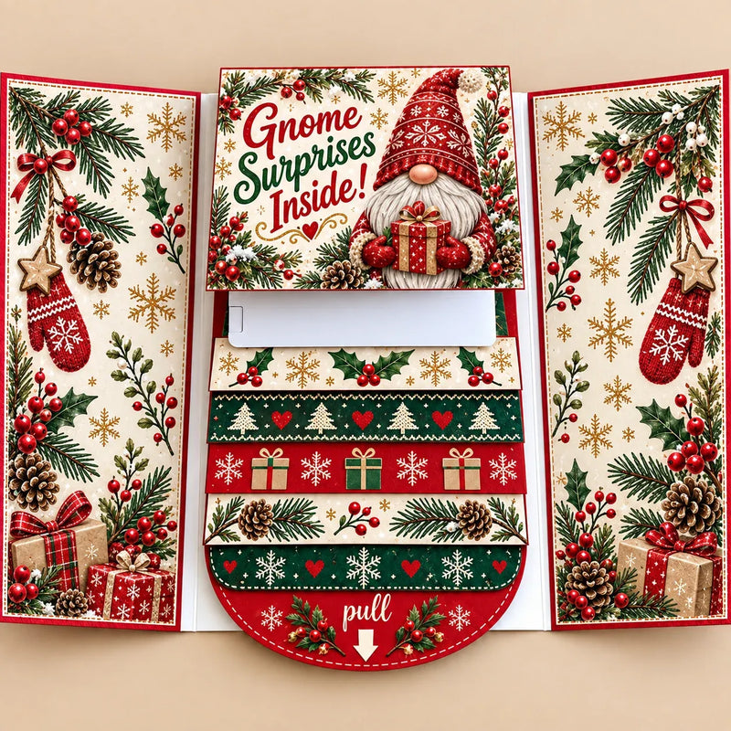 Christmas Gnome waterfall booklet