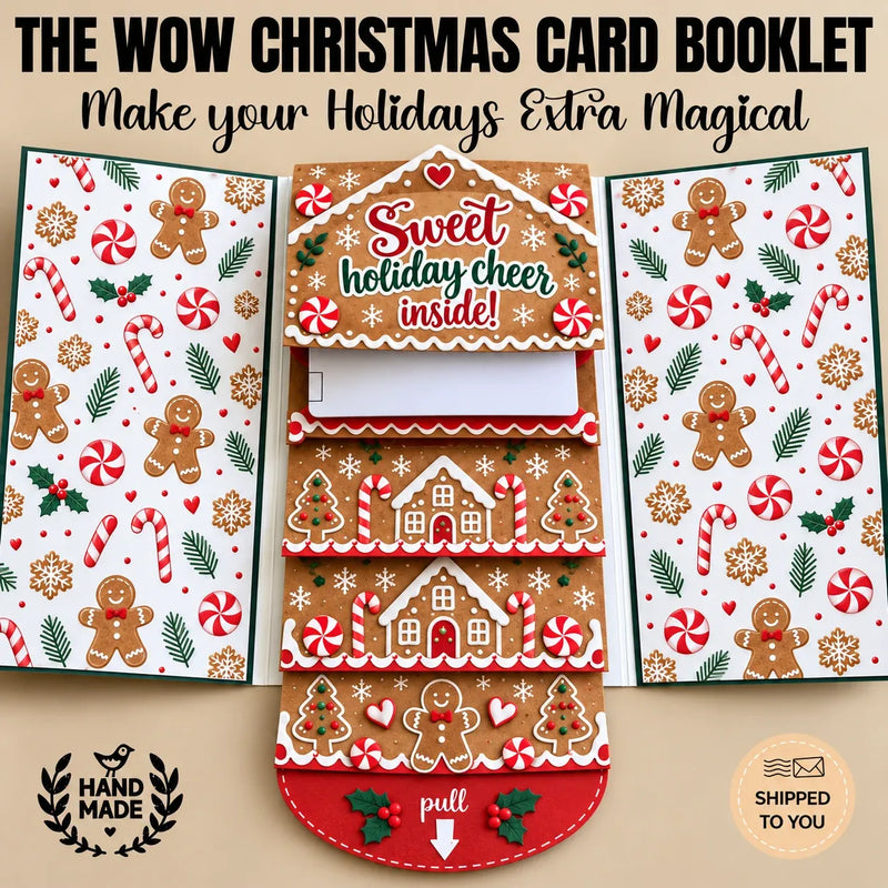 Gingerbread Christmas waterfall booklet