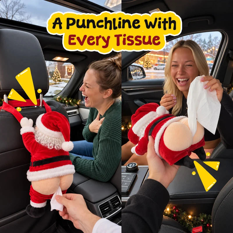 🎅 Santa’s Cheeky Tissue Holder – Funny Christmas Gag Gift