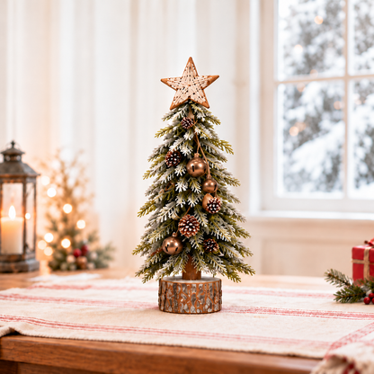 Snow-Kissed Tabletop Christmas Tree Set