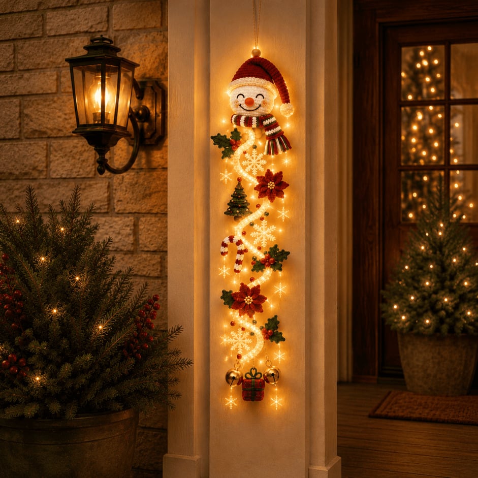 🎄 Christmas Magic Glowing Door Hanger – Light Up Your Door for the Holidays