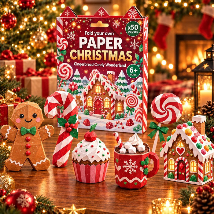 🍪Gingerbread Wonderland 3D paper Christmas craft