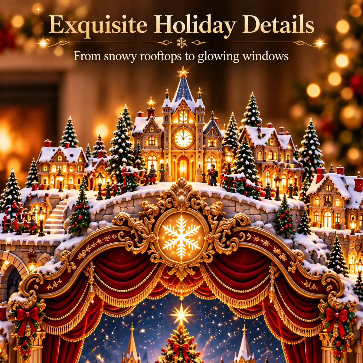 🧑‍🩰 Christmas Eve Ballet Theater™ – Magical Lighted Winter Village Centerpiece