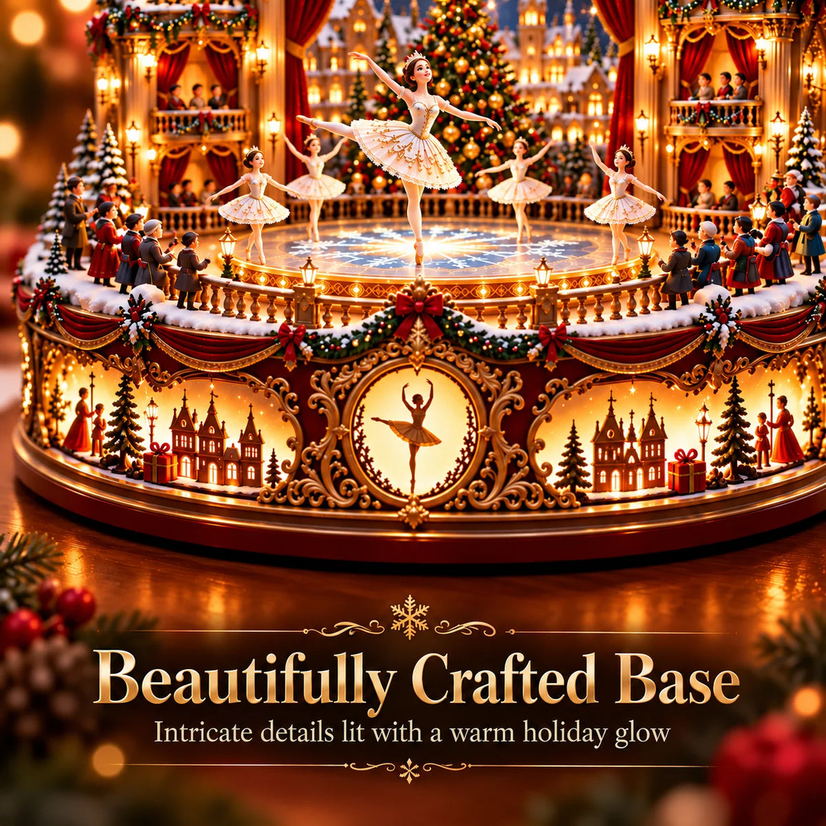 🧑‍🩰 Christmas Eve Ballet Theater™ – Magical Lighted Winter Village Centerpiece