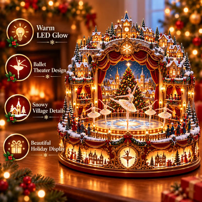 🧑‍🩰 Christmas Eve Ballet Theater™ – Magical Lighted Winter Village Centerpiece