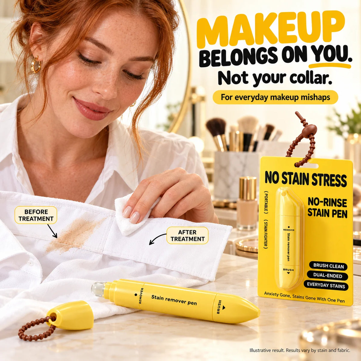 💕Buy 1 Get 1 Free🎁🖊️ Portable Dual-Head Stain Remover Pen