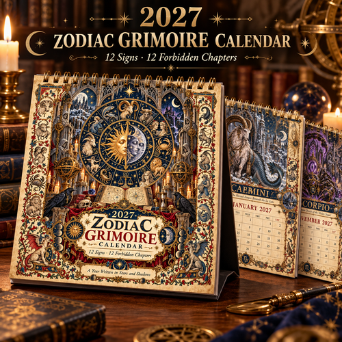 2027 Zodiac Grimoire Calendar™ | 12 Signs, 12 Forbidden Chapters