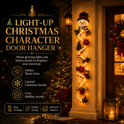 🎄 Christmas Magic Glowing Door Hanger – Light Up Your Door for the Holidays