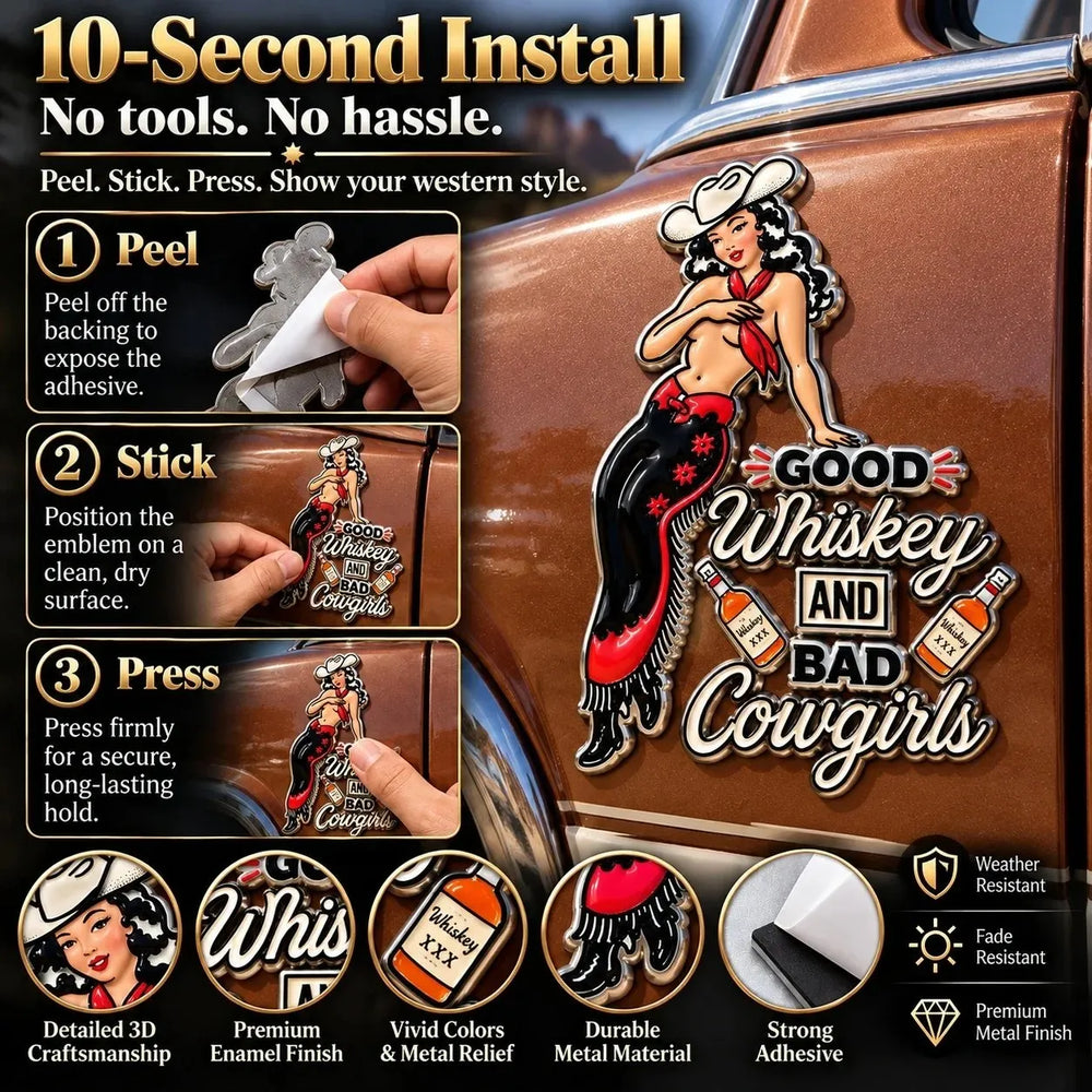 Western metal emblem installation instructions