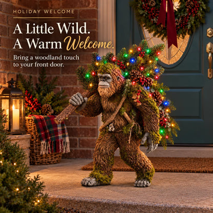 🎄 Woodland Sasquatch – Lighted Christmas Porch Decor