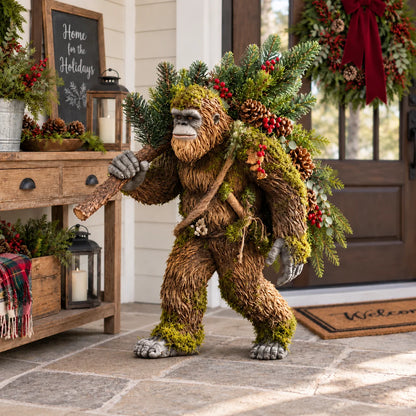 🎄 Woodland Sasquatch – Lighted Christmas Porch Decor