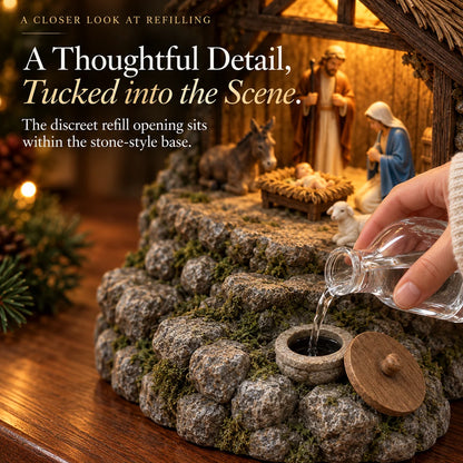✨ Bethlehem Glow – Lighted Nativity Mist Diffuser