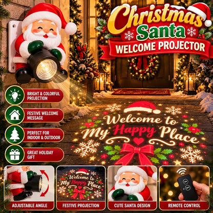 🎅 Santa’s Magical Welcome Projector – Light Up Your Christmas Doorway ✨