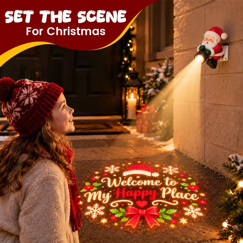 🎅 Santa’s Magical Welcome Projector – Light Up Your Christmas Doorway ✨