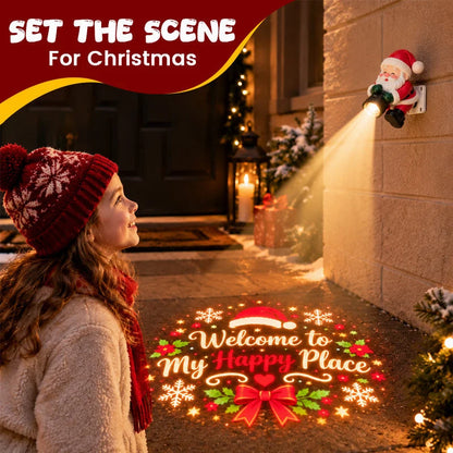 🎅 Santa’s Magical Welcome Projector – Light Up Your Christmas Doorway ✨