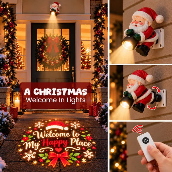 🎅 Santa’s Magical Welcome Projector – Light Up Your Christmas Doorway ✨
