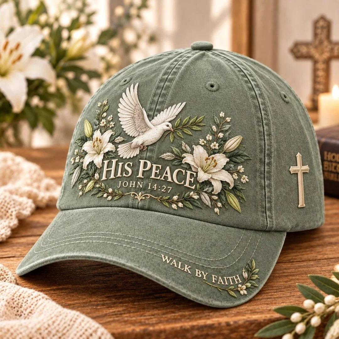 ✝️🕊️ Christian Scripture Embroidered Baseball Cap – Faith, Hope & Nature Collection 🌸
