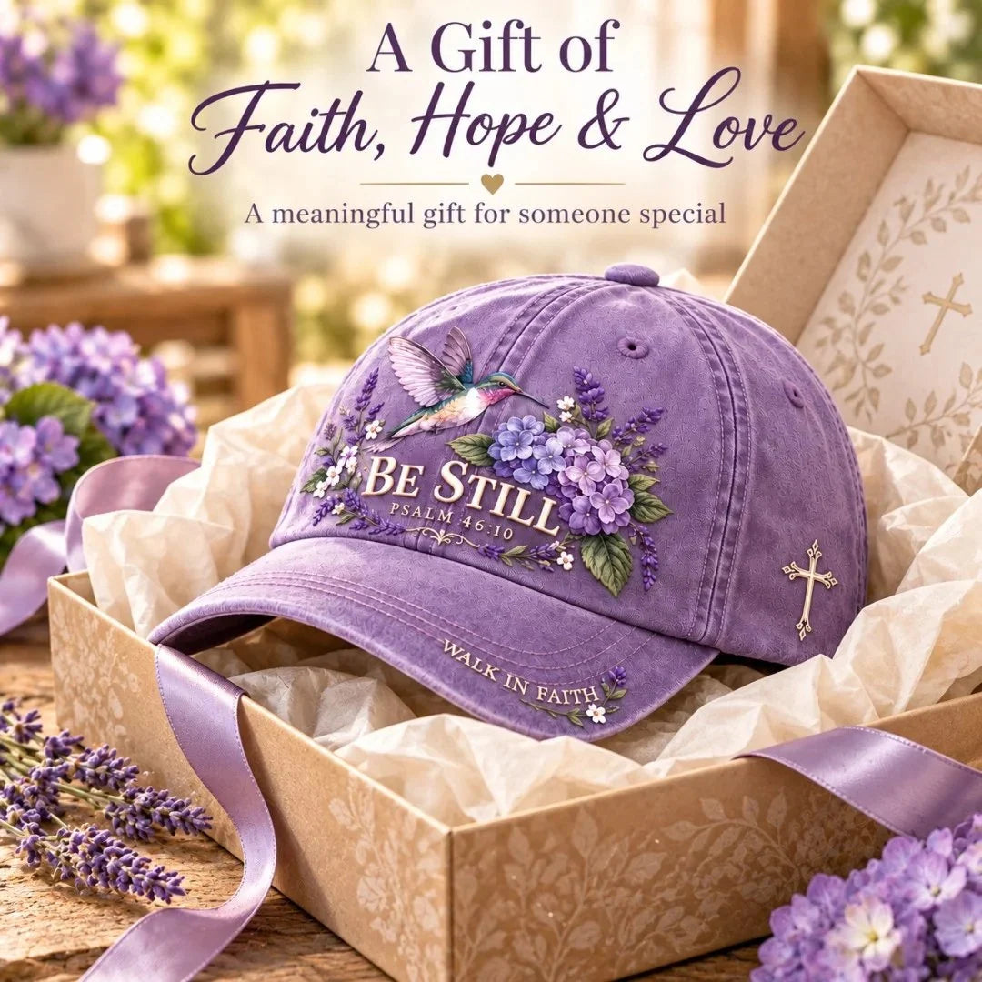 ✝️🕊️ Christian Scripture Embroidered Baseball Cap – Faith, Hope & Nature Collection 🌸