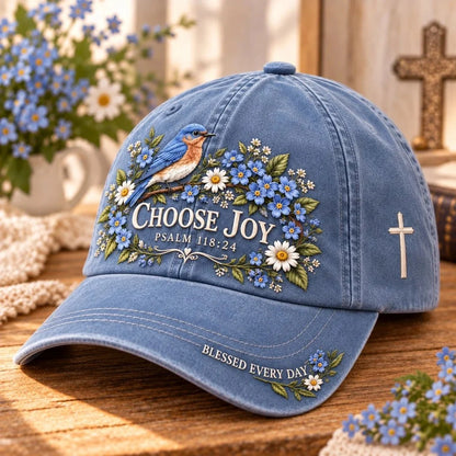 ✝️🕊️ Christian Scripture Embroidered Baseball Cap – Faith, Hope & Nature Collection 🌸