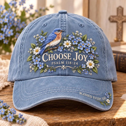 ✝️🕊️ Christian Scripture Embroidered Baseball Cap – Faith, Hope & Nature Collection 🌸