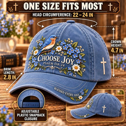 ✝️🕊️ Christian Scripture Embroidered Baseball Cap – Faith, Hope & Nature Collection 🌸
