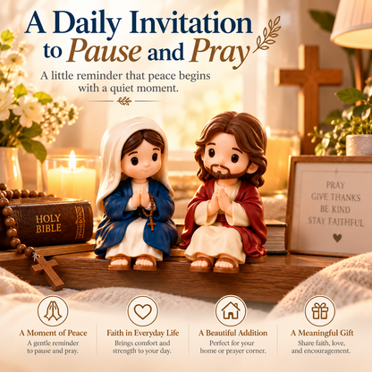 🙏 A Little Reminder To Pause & Pray ❤️ Mary & Jesus Faith Figurines