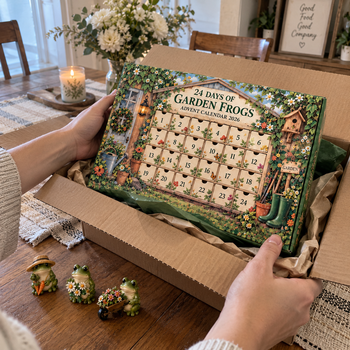 Garden Frogs Advent Calendar real unboxing