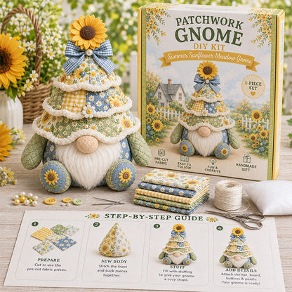 DIY Patchwork Christmas Tree Gnome Kit 🎄🧵