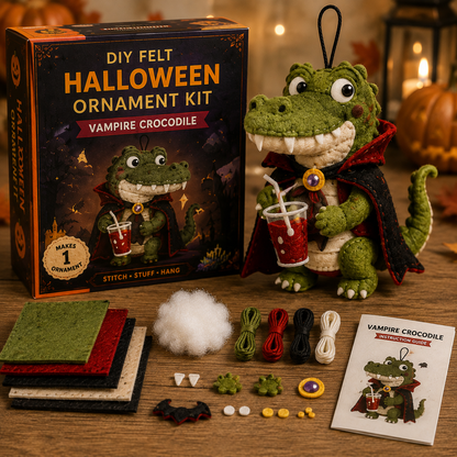🎃🧵 Spooky Critters Halloween DIY Ornament Collection - BUY 3 GET 1 FREE（4 PCS）