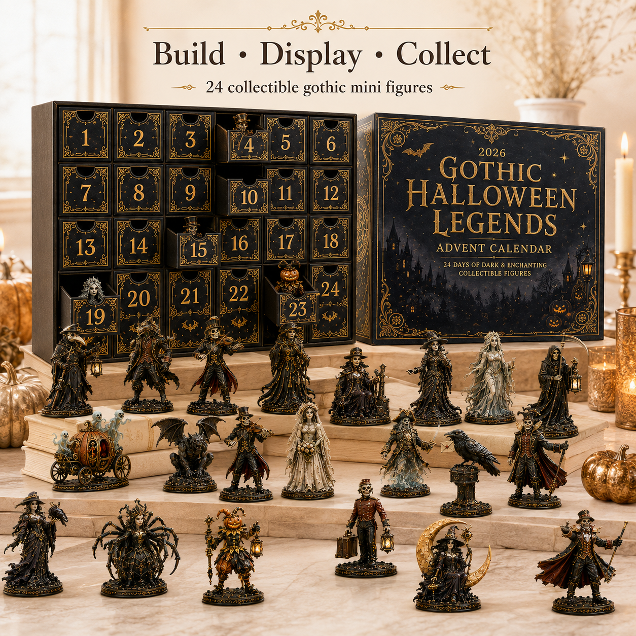 🎃 2026 Gothic Halloween Legends Advent Calendar – 24 Dark Collectible Figures