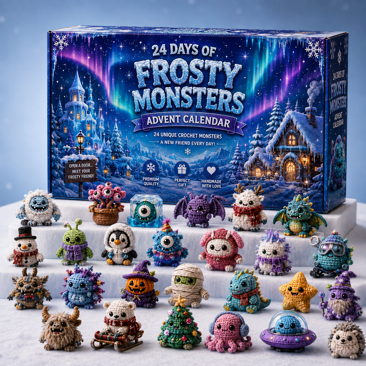 Full collection of Frosty Monster Christmas characters
