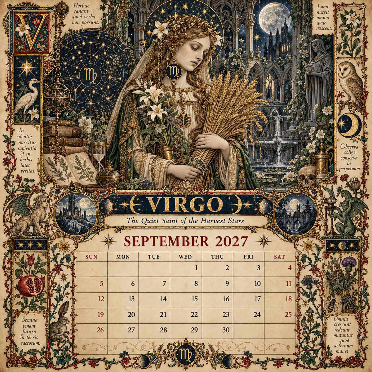 2027 Zodiac Grimoire Calendar™ | 12 Signs, 12 Forbidden Chapters