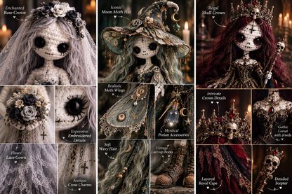 👑Midnight Macabre Crochet DIY Collection 🕯️- BUY 3 GET 1 FREE（4 PCS）