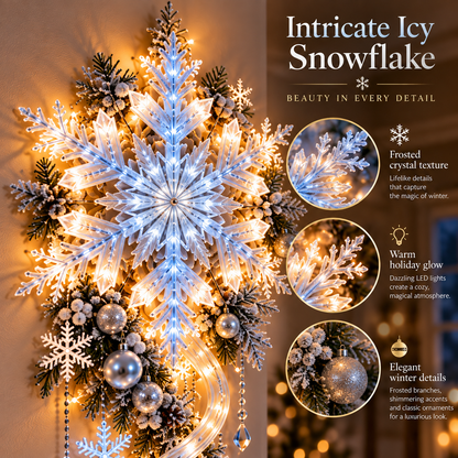 ❄️ Giant Snowflake Blizzard Trail™ Lighted Christmas Wall Decor