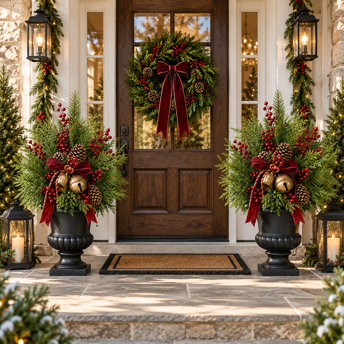 Artificial Christmas evergreen filler