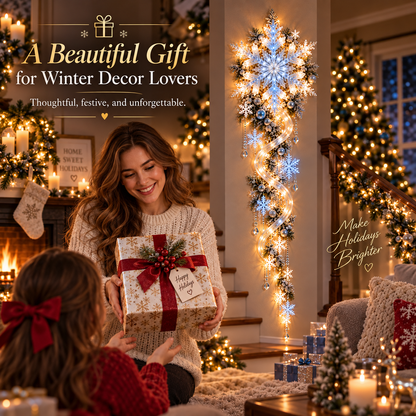 ❄️ Giant Snowflake Blizzard Trail™ Lighted Christmas Wall Decor