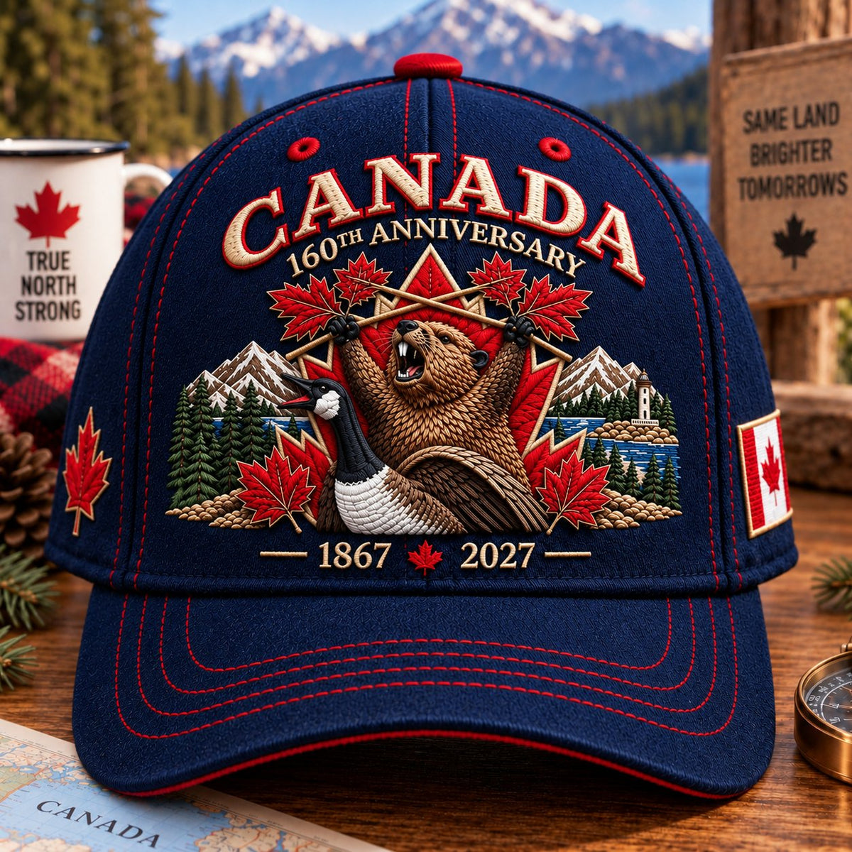 🔥 LAST DAY 50% OFF - 🍁 Canada 160th Anniversary 1867–2027 – Premium Embroidered Heritage Cap ✨ 100% Cotton • Detailed Embroidery • Comfortable Fit