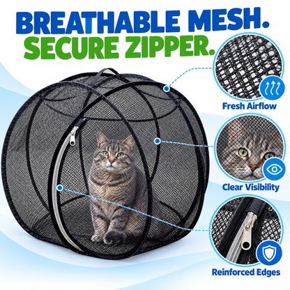 🐱🌿 FreshAir Cat Haven™ | Outdoor Explorer Mesh Playpen