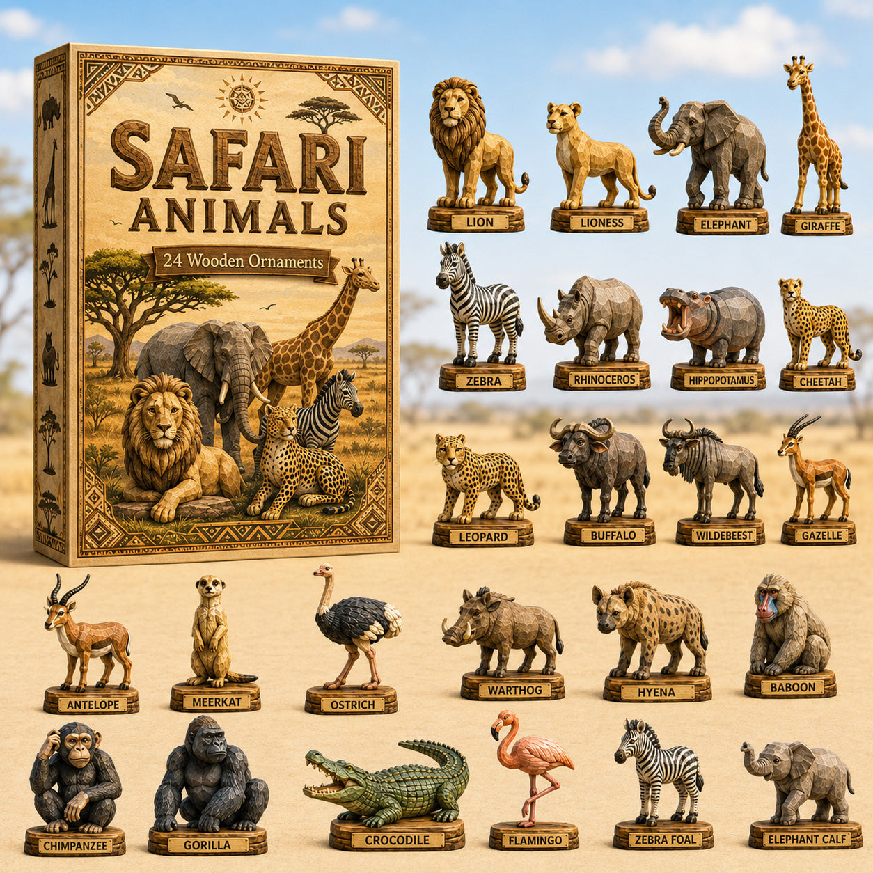 Safari Animals 24 Day Collector Blind Box