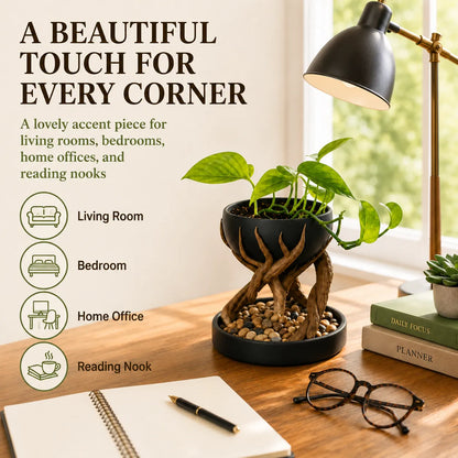 🌿🪴 Tree Root Planter – Sculptural Tabletop Plant Holder with Nature-Inspired Design