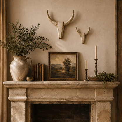 ✨Vintage Distressed Longhorn Wall Sculpture