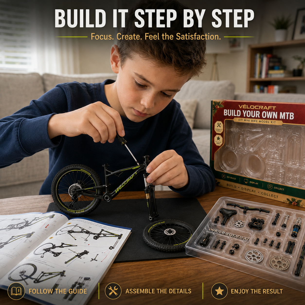 DIY mountain bike miniature model